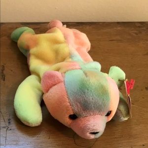 Vintage Ty Beanie Baby - Tie dyed Sammy bear 1998